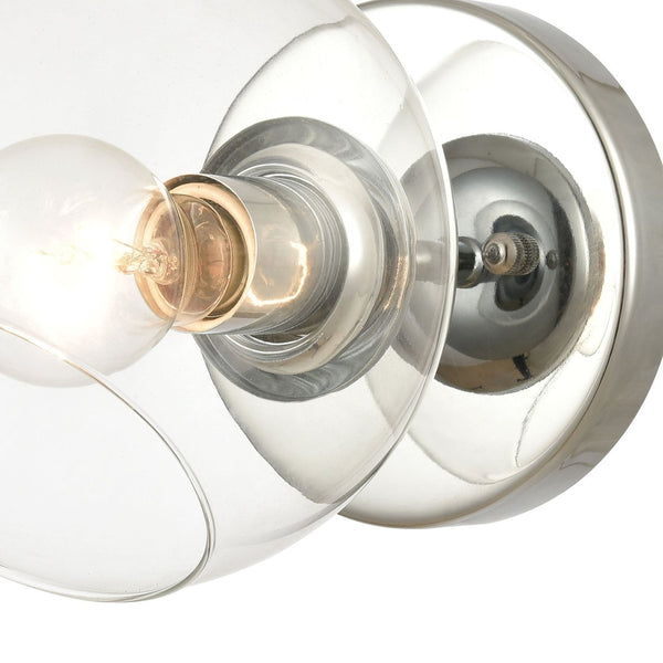 Atlas Claro 4-Light Vanity Fixture - Modern Clear Glass Spheres for Bright Bathroom Illumination Polished Chrome 6'' WL11260-CH