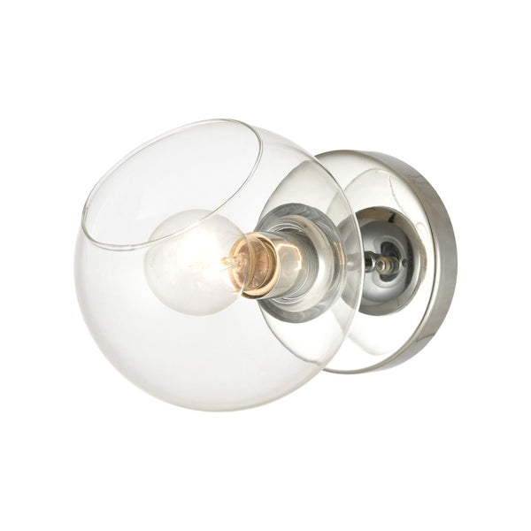 Atlas Claro 4-Light Vanity Fixture - Modern Clear Glass Spheres for Bright Bathroom Illumination Polished Chrome 6'' WL11260-CH