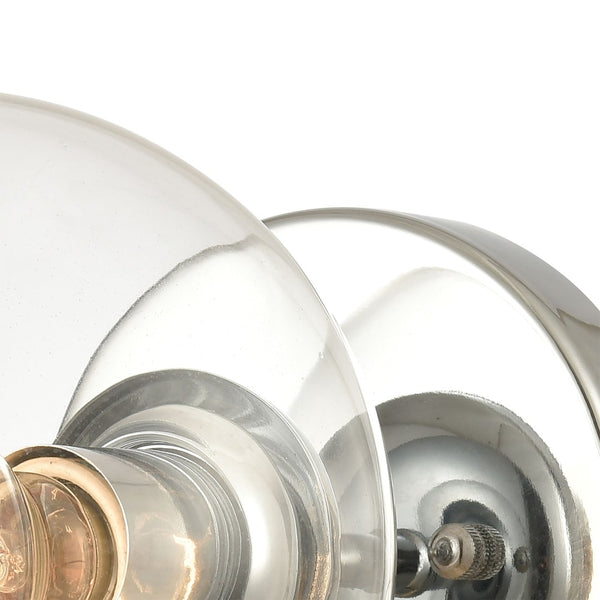 Atlas Claro 4-Light Vanity Fixture - Modern Clear Glass Spheres for Bright Bathroom Illumination Polished Chrome 6'' WL11260-CH