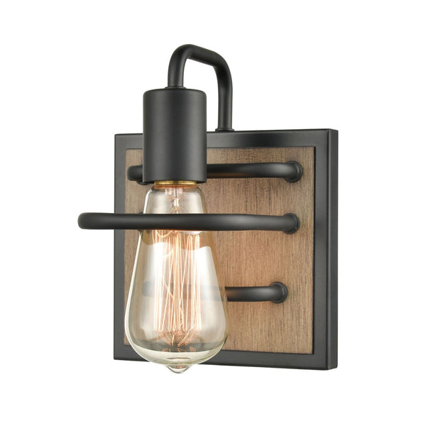 Atlas Copley 3-Light Vanity Light Fixture - Stylish Industrial Design with Aspen-Finished Backplate Matte Black 6'' WL11266-BK