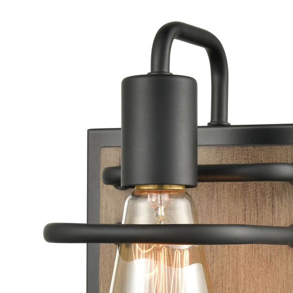 Atlas Copley 3-Light Vanity Light Fixture - Stylish Industrial Design with Aspen-Finished Backplate Matte Black 6'' WL11266-BK