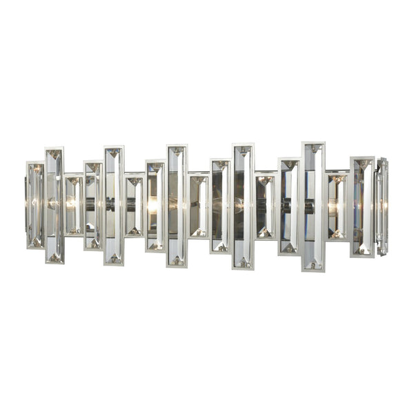 Atlas Crystal Heights 25'' Wide 4-Light Vanity Light - Modern Polished Chrome with Striking Crystal Design WL11268-CH