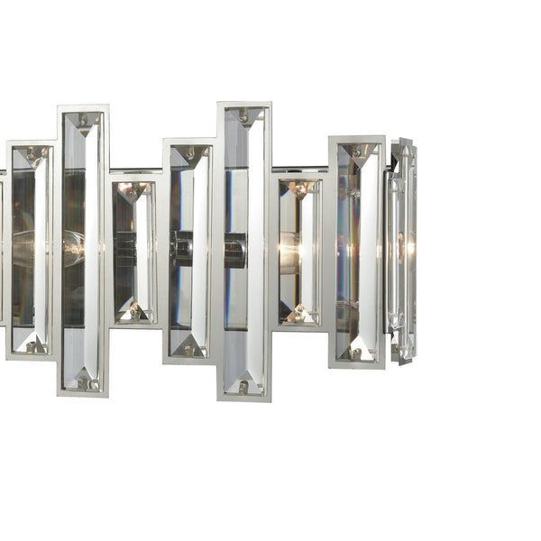 Atlas Crystal Heights 25'' Wide 4-Light Vanity Light - Modern Polished Chrome with Striking Crystal Design WL11268-CH