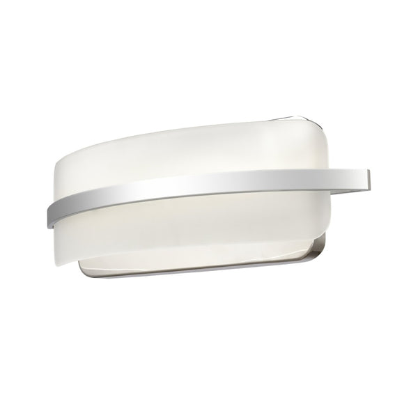 Atlas Curvato LED Vanity Light Fixture – Modern Design with Soft Illumination for Elegant Bathrooms and Dressing Areas Polished Chrome 16'' WL11271-CH