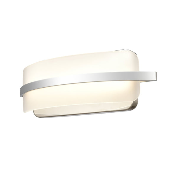 Atlas Curvato LED Vanity Light Fixture – Modern Design with Soft Illumination for Elegant Bathrooms and Dressing Areas Polished Chrome 16'' WL11271-CH