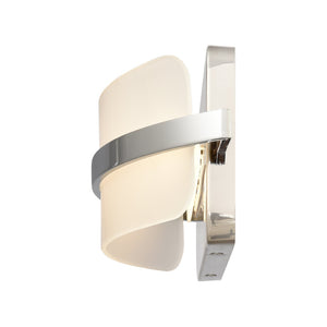 Atlas Curvato LED Vanity Light Fixture – Modern Design with Soft Illumination for Elegant Bathrooms and Dressing Areas Polished Chrome 16'' WL11271-CH