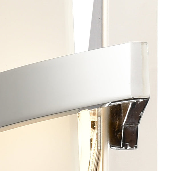 Atlas Curvato LED Vanity Light Fixture – Modern Design with Soft Illumination for Elegant Bathrooms and Dressing Areas Polished Chrome 16'' WL11271-CH