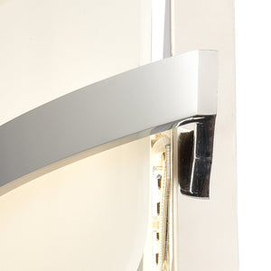 Atlas Curvato LED Vanity Light Fixture – Modern Design with Soft Illumination for Elegant Bathrooms and Dressing Areas Polished Chrome 25.5'' WL11272-CH