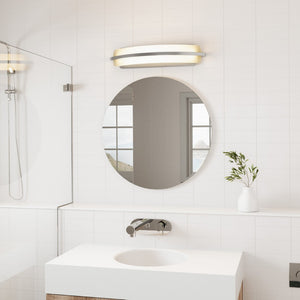 Atlas Curvato LED Vanity Light Fixture – Modern Design with Soft Illumination for Elegant Bathrooms and Dressing Areas Polished Chrome 25.5'' WL11272-CH