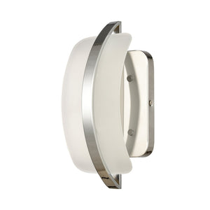 Atlas Curvato LED Vanity Light Fixture – Modern Design with Soft Illumination for Elegant Bathrooms and Dressing Areas Polished Chrome 5.5'' WL11273-CH