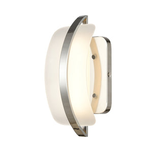 Atlas Curvato LED Vanity Light Fixture – Modern Design with Soft Illumination for Elegant Bathrooms and Dressing Areas Polished Chrome 5.5'' WL11273-CH