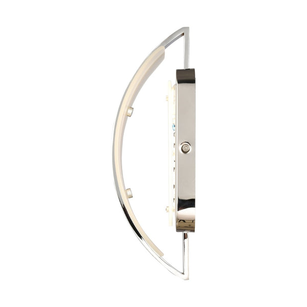 Atlas Curvato LED Vanity Light Fixture – Modern Design with Soft Illumination for Elegant Bathrooms and Dressing Areas Polished Chrome 5.5'' WL11273-CH
