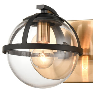 Atlas Davenay 2-Light Vanity Light Fixture – Midcentury Modern Design for Stylish Bathroom Illumination Satin Brass 16'' WL11274-BS