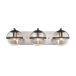Atlas Davenay 2-Light Vanity Light Fixture – Midcentury Modern Design for Stylish Bathroom Illumination Satin Nickel 23'' WL11275-NK
