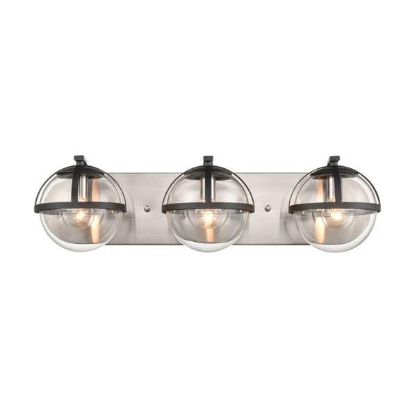 Atlas Davenay 2-Light Vanity Light Fixture – Midcentury Modern Design for Stylish Bathroom Illumination Satin Nickel 23'' WL11275-NK