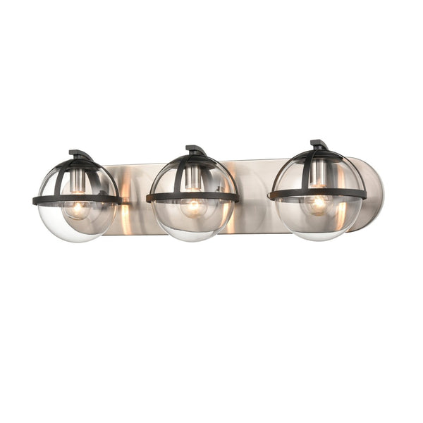 Atlas Davenay 2-Light Vanity Light Fixture – Midcentury Modern Design for Stylish Bathroom Illumination Satin Nickel 23'' WL11275-NK