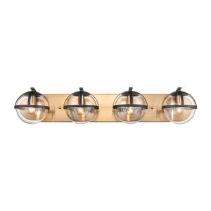 Atlas Davenay 2-Light Vanity Light Fixture – Midcentury Modern Design for Stylish Bathroom Illumination Satin Brass 31'' WL11276-BS
