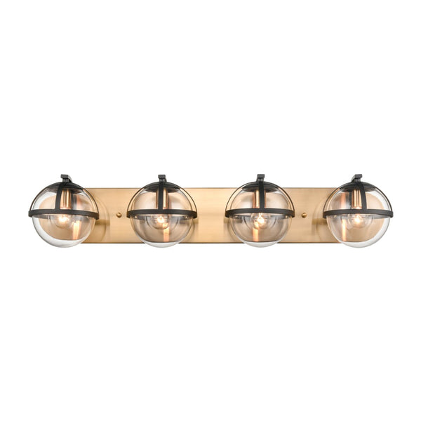 Atlas Davenay 2-Light Vanity Light Fixture – Midcentury Modern Design for Stylish Bathroom Illumination Satin Brass 31'' WL11276-BS