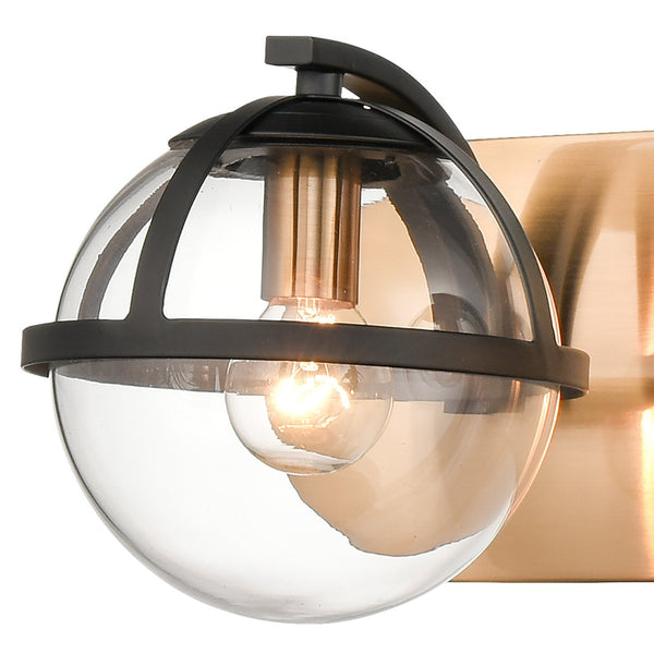 Atlas Davenay 2-Light Vanity Light Fixture – Midcentury Modern Design for Stylish Bathroom Illumination Satin Brass 31'' WL11276-BS
