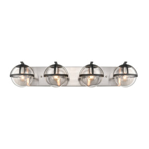 Atlas Davenay 2-Light Vanity Light Fixture – Midcentury Modern Design for Stylish Bathroom Illumination Satin Nickel 31'' WL11276-NK