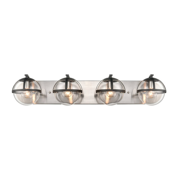 Atlas Davenay 2-Light Vanity Light Fixture – Midcentury Modern Design for Stylish Bathroom Illumination Satin Nickel 31'' WL11276-NK