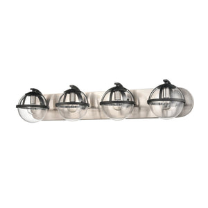 Atlas Davenay 2-Light Vanity Light Fixture – Midcentury Modern Design for Stylish Bathroom Illumination Satin Nickel 31'' WL11276-NK