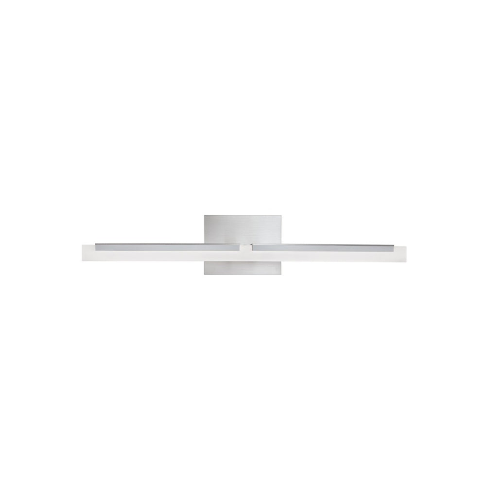 Atlas Double L Sconce 26'' Wide Modern Integrated LED Vanity Light - Brushed Nickel, Stylish & Efficient WL11281-NK