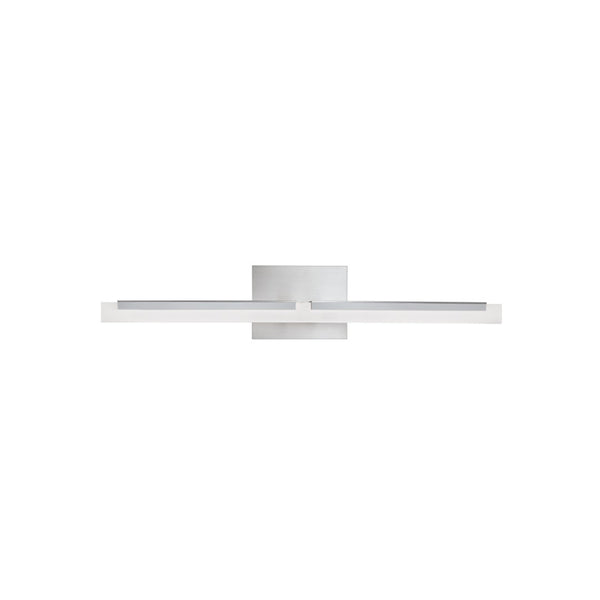 Atlas Double L Sconce 26'' Wide Modern Integrated LED Vanity Light - Brushed Nickel, Stylish & Efficient WL11281-NK