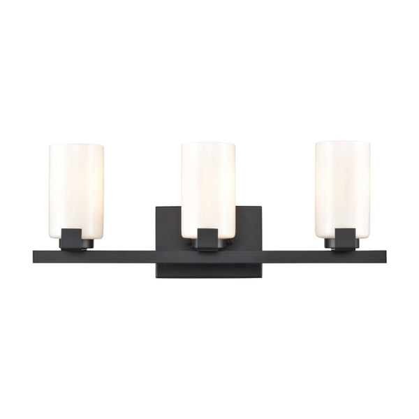 Atlas Dressler 22'' Wide 3-Light Vanity Light – Stylishly Illuminate Your Bathroom with Modern Elegance Matte Black WL11282-BK