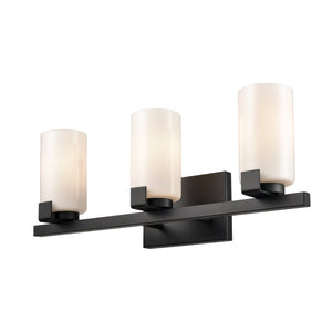Atlas Dressler 22'' Wide 3-Light Vanity Light – Stylishly Illuminate Your Bathroom with Modern Elegance Matte Black WL11282-BK