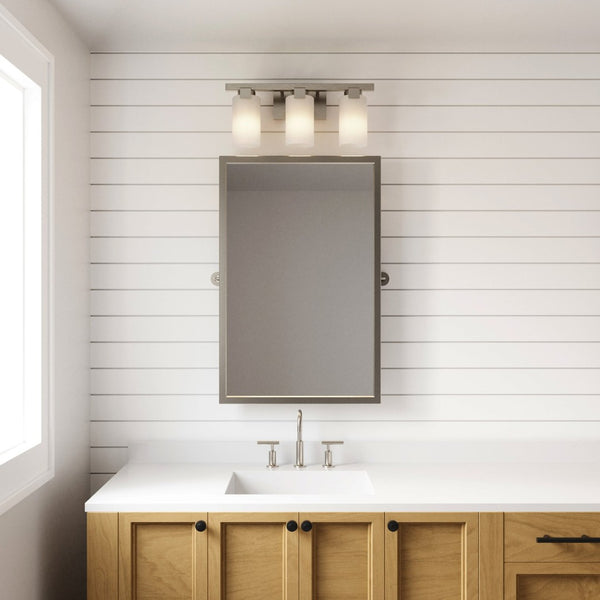 Atlas Dressler 22'' Wide 3-Light Vanity Light – Stylishly Illuminate Your Bathroom with Modern Elegance Brushed Nickel WL11282-NK