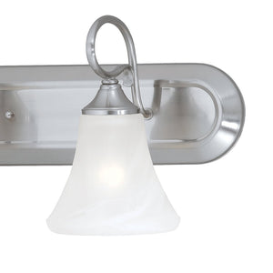 Atlas Elipse 2-Light Vanity Light Fixture - Elegant Tulip Shades for Soft, Flattering Illumination Design Brushed Nickel 18'' WL11283-NK