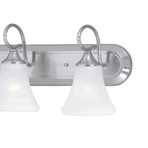 Atlas Elipse 2-Light Vanity Light Fixture - Elegant Tulip Shades for Soft, Flattering Illumination Design Brushed Nickel 24'' WL11284-NK