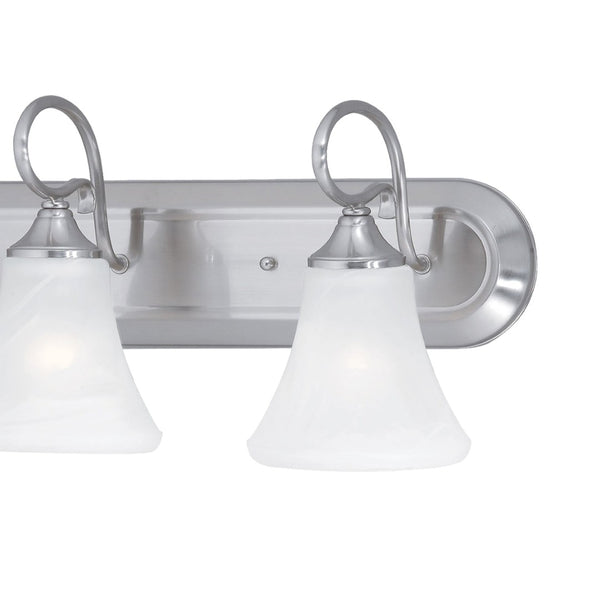Atlas Elipse 2-Light Vanity Light Fixture - Elegant Tulip Shades for Soft, Flattering Illumination Design Brushed Nickel 24'' WL11284-NK