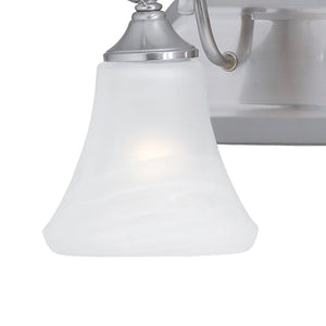 Atlas Elipse 2-Light Vanity Light Fixture - Elegant Tulip Shades for Soft, Flattering Illumination Design Brushed Nickel 24'' WL11284-NK