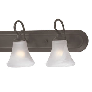 Atlas Elipse 3-Light Vanity Light Fixture - Elegant Frosted Glass Shades for Modern & Classic Spaces Painted Bronze 36'' WL11285-BZ