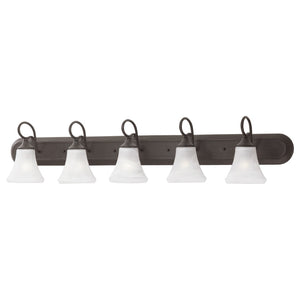 Atlas Elipse 3-Light Vanity Light Fixture - Elegant Frosted Glass Shades for Modern & Classic Spaces Painted Bronze 48'' WL11286-BZ