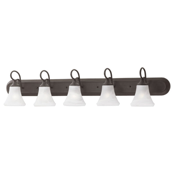 Atlas Elipse 3-Light Vanity Light Fixture - Elegant Frosted Glass Shades for Modern & Classic Spaces Painted Bronze 48'' WL11286-BZ