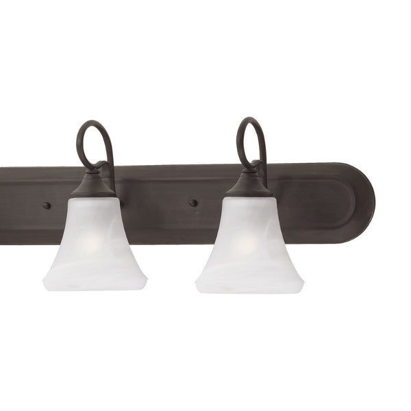 Atlas Elipse 3-Light Vanity Light Fixture - Elegant Frosted Glass Shades for Modern & Classic Spaces Painted Bronze 48'' WL11286-BZ