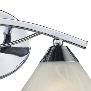 Atlas Elysburg Contemporary 2-Light Vanity Light Fixture - Elegant Design for Modern Bathrooms & Spaces Polished Chrome 18'' WL11288-CH