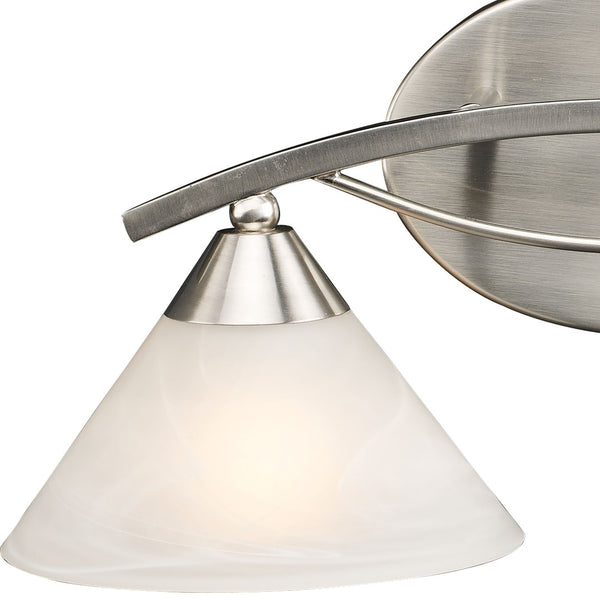 Atlas Elysburg Contemporary 2-Light Vanity Light Fixture - Elegant Design for Modern Bathrooms & Spaces Satin Nickel 18'' WL11288-NK