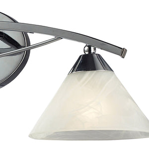 Atlas Elysburg Contemporary 2-Light Vanity Light Fixture - Elegant Design for Modern Bathrooms & Spaces Polished Chrome 25'' WL11289-CH
