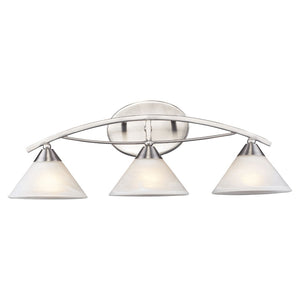 Atlas Elysburg Contemporary 2-Light Vanity Light Fixture - Elegant Design for Modern Bathrooms & Spaces Satin Nickel 25'' WL11289-NK