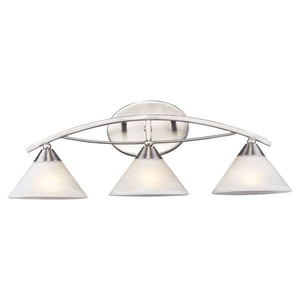Atlas Elysburg Contemporary 2-Light Vanity Light Fixture - Elegant Design for Modern Bathrooms & Spaces Satin Nickel 25'' WL11289-NK