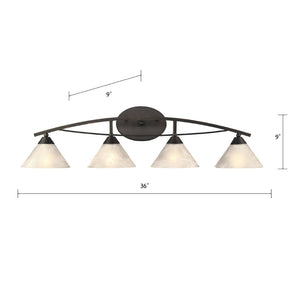 Atlas Elysburg Contemporary 2-Light Vanity Light Fixture - Elegant Design for Modern Bathrooms & Spaces Oil Rubbed Bronze 36'' WL11290-BZ