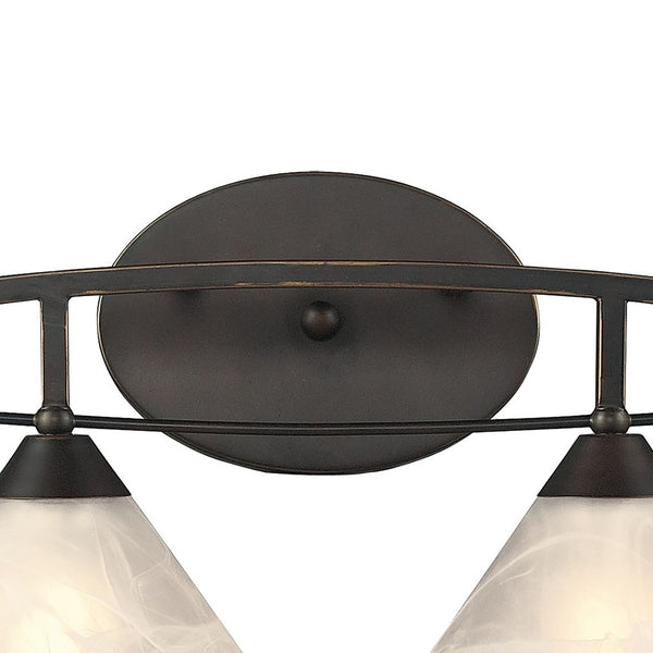 Atlas Elysburg Contemporary 2-Light Vanity Light Fixture - Elegant Design for Modern Bathrooms & Spaces Oil Rubbed Bronze 36'' WL11290-BZ