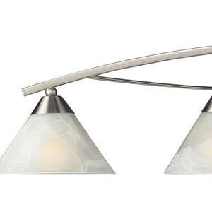 Atlas Elysburg Contemporary 2-Light Vanity Light Fixture - Elegant Design for Modern Bathrooms & Spaces Satin Nickel 36'' WL11290-NK