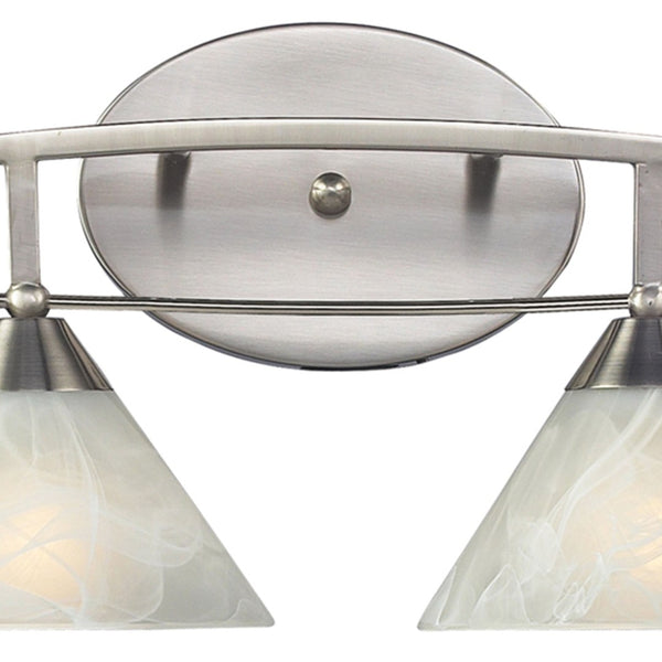 Atlas Elysburg Contemporary 2-Light Vanity Light Fixture - Elegant Design for Modern Bathrooms & Spaces Satin Nickel 36'' WL11290-NK