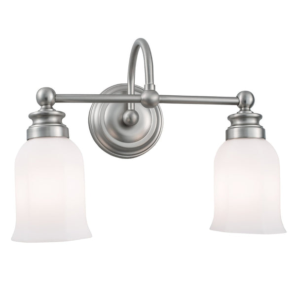 Atlas Emily 11.5'' Wide 2-Light Vanity Light Fixture - Timeless Elegance for Your Bathroom Decor Brushed Nickel WL11291-NK
