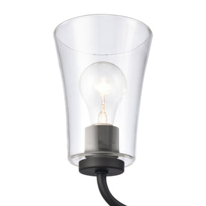 Atlas Emily Vanity Light - Modern 2-Light Fixture with Softly Diffusing Glass Shades for Stylish Illumination Matte Black 17'' WL11293-BK